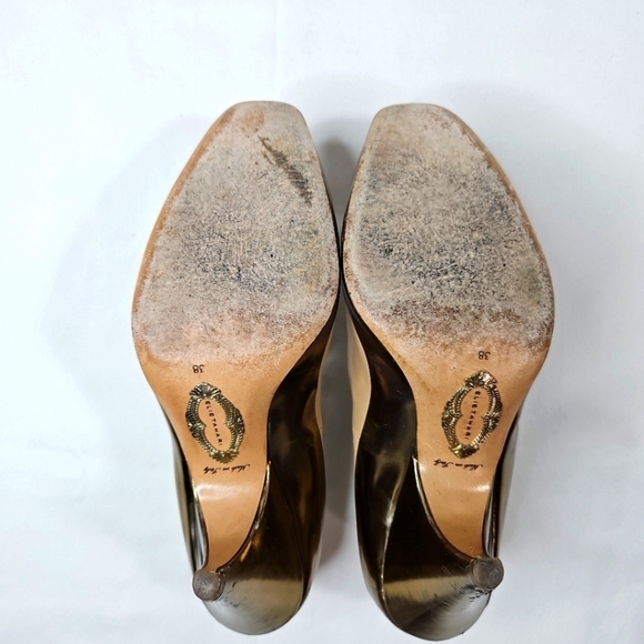 Elie Tahari Tan Leather Heels Sz 38 - Picture 9 of 9